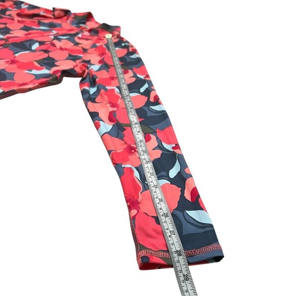 Jofit Womens Floral 1/4 Zip Long Sleeve Pink XL Golf Tennis Preppy Performance - Picture 9 of 9